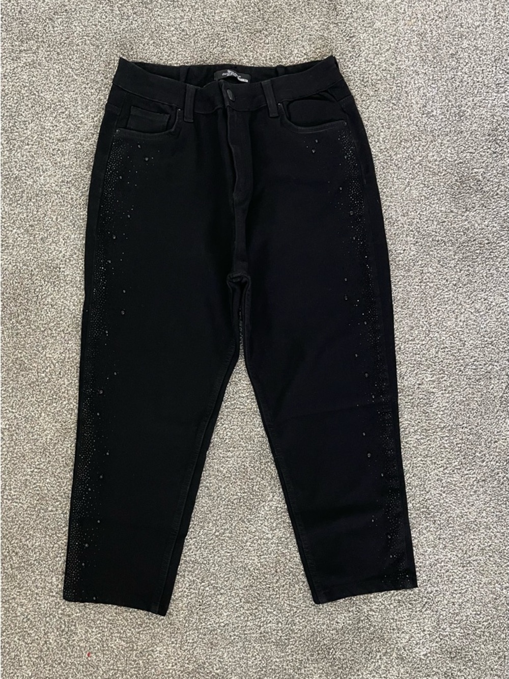 Black Women's Sparkle-Trim Jeans